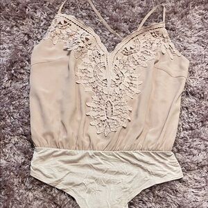 Windsor Lace baby pink body suit